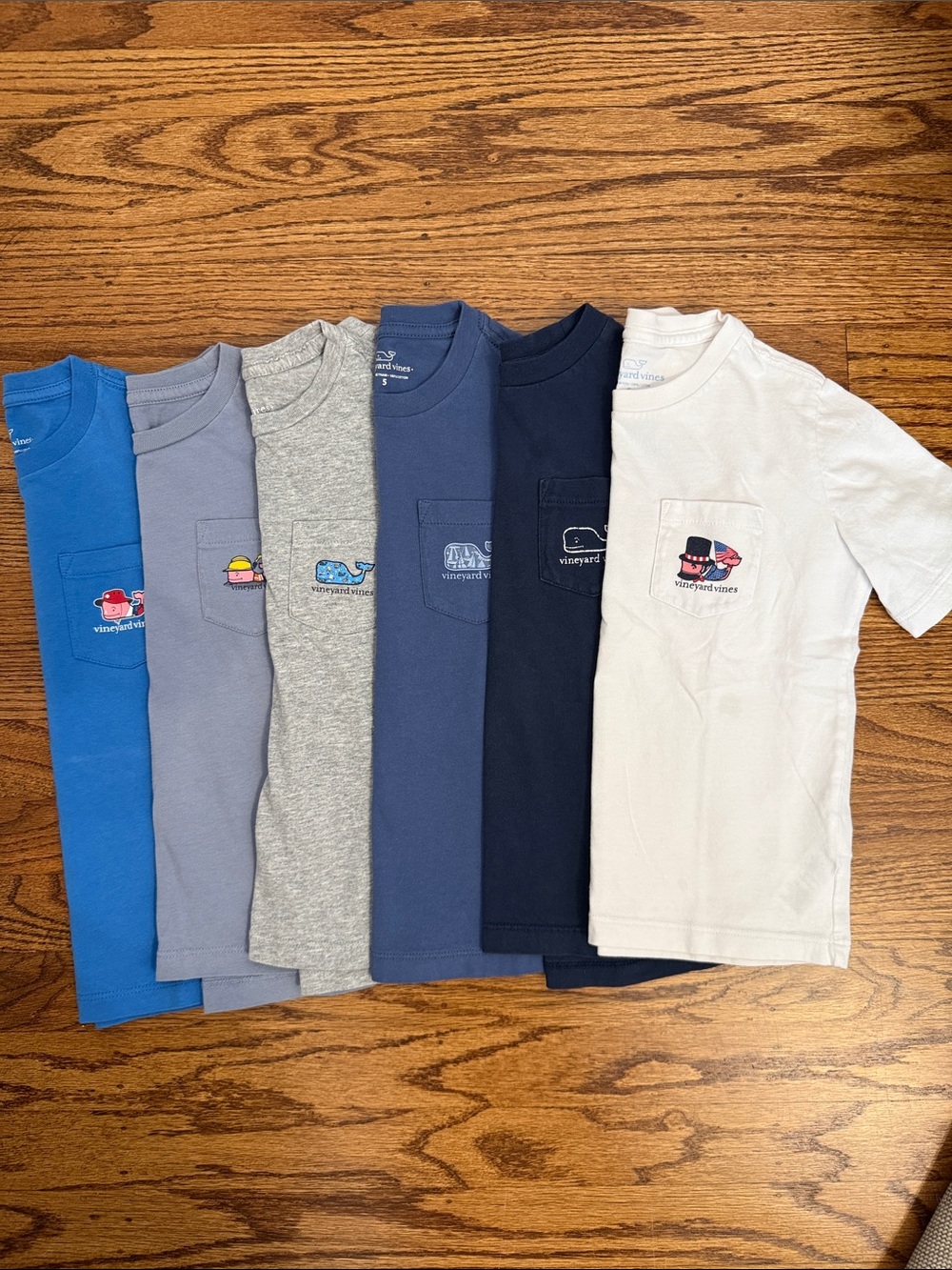 Set of 6 Vineyard Vines Toddler Boys Pocket T-Shirt - Multiple Colors (5)